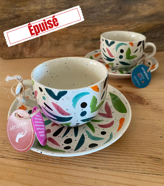 Duo de tasses avec coupelles AMALIA