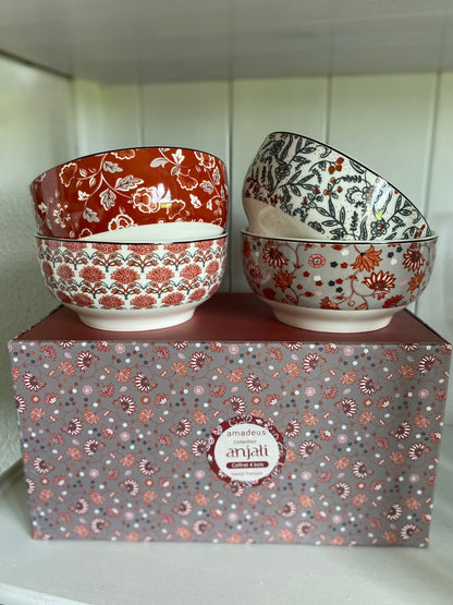 Coffret de 4 bols ANJALI