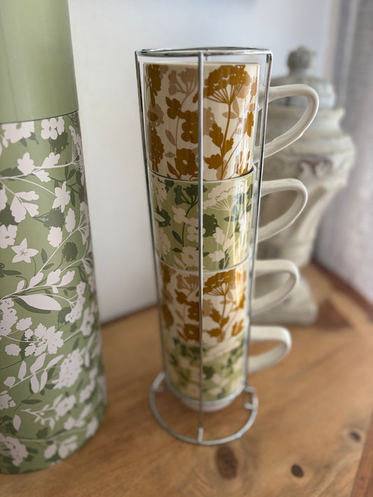 ISANA 4-piece breakfast cup set