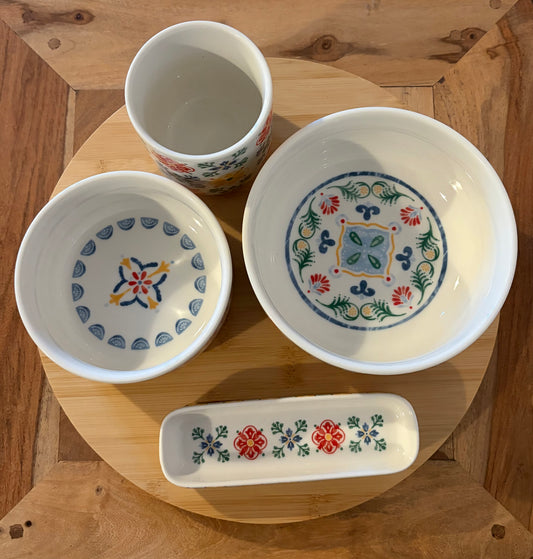 Coffret plateau + 4 bols DONNA