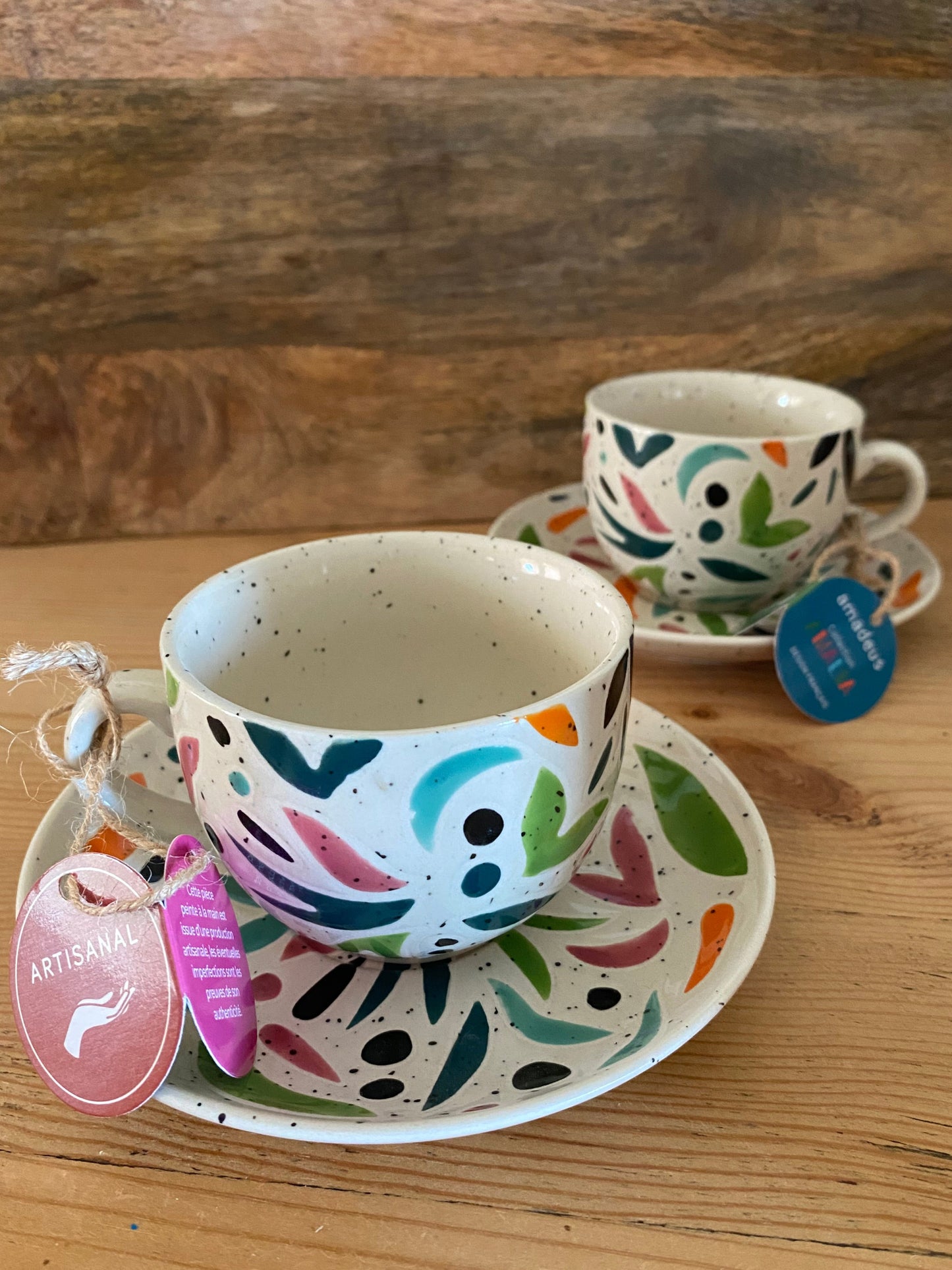 Duo de tasses avec coupelles AMALIA