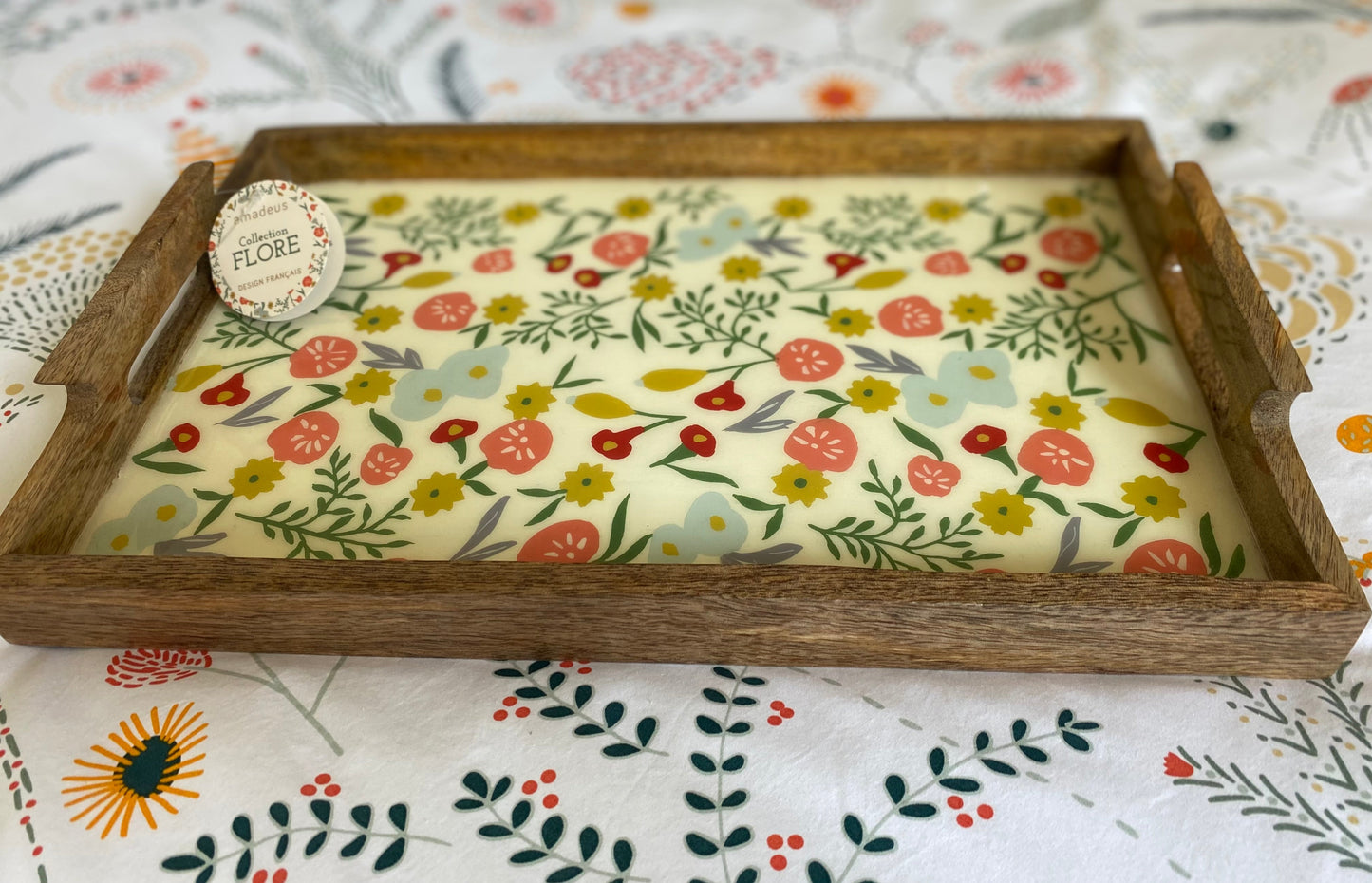 Plateau en bois FLORE